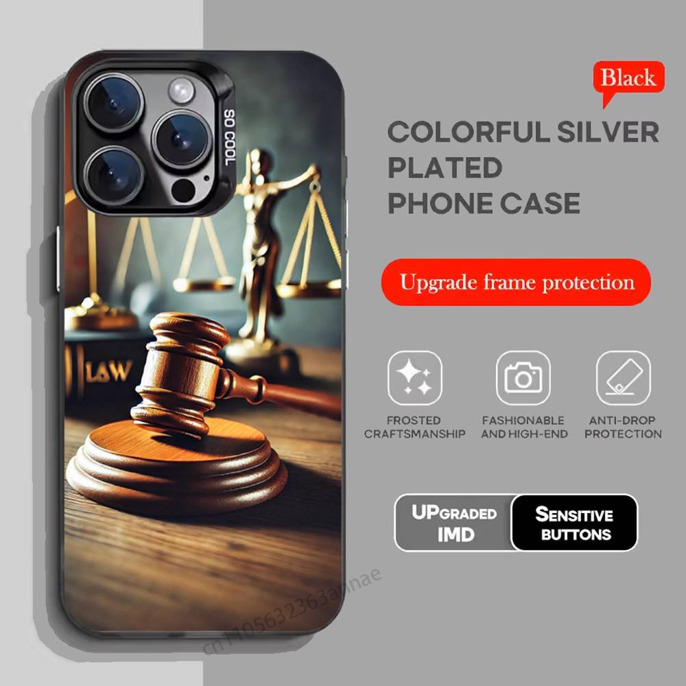 Law Lawyer Judge Justice phone Case for iPhone 17 11 12 Pro Max Plus Mini Air SE 16e 14 15 16 13 Soft Shell