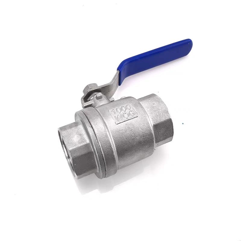 304 Stainless Steel Full Bore Two-Piece Ball Valve, Internal Screw 316L Valve 201 Switch