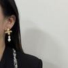 Niche French High-End Sense, Cold Style, Niche Design Temperament, Versatile Cross Zircon Pearl Tassel