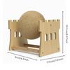 Scratching Ball with Wooden Frame Long-Lasting Rolling Sisal Toy