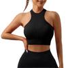 Women's Fashion Thread Yoga Vest Seamless Knit Running Sports Tight Fitness Yoga Vest Top