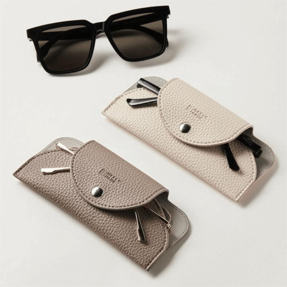 PU Leather Glasses Storage Bag Waterproof Reading Glasses Pouch Glasses Sleeve Eyewear Accessories
