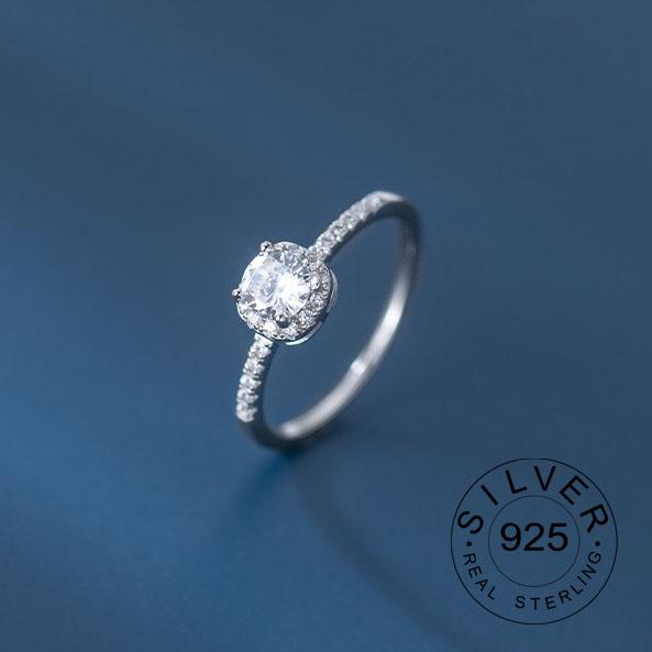 Xiaomi 925 Sterling Silver Zircon Rings For Women Geometric Fine Jewelry Finger Adjustable Geometric CZ Ring For Party Birthday Gift