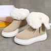 Short Ankle Boots Women Winter Muffin Thick Bottom Platform Round Head Warm Side Zipper Snow Boots Cotton Shoes P763