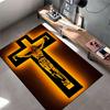 Crucifix Design Glow Carpet suitable as a non-slip mat for the living room or bedroom sofa