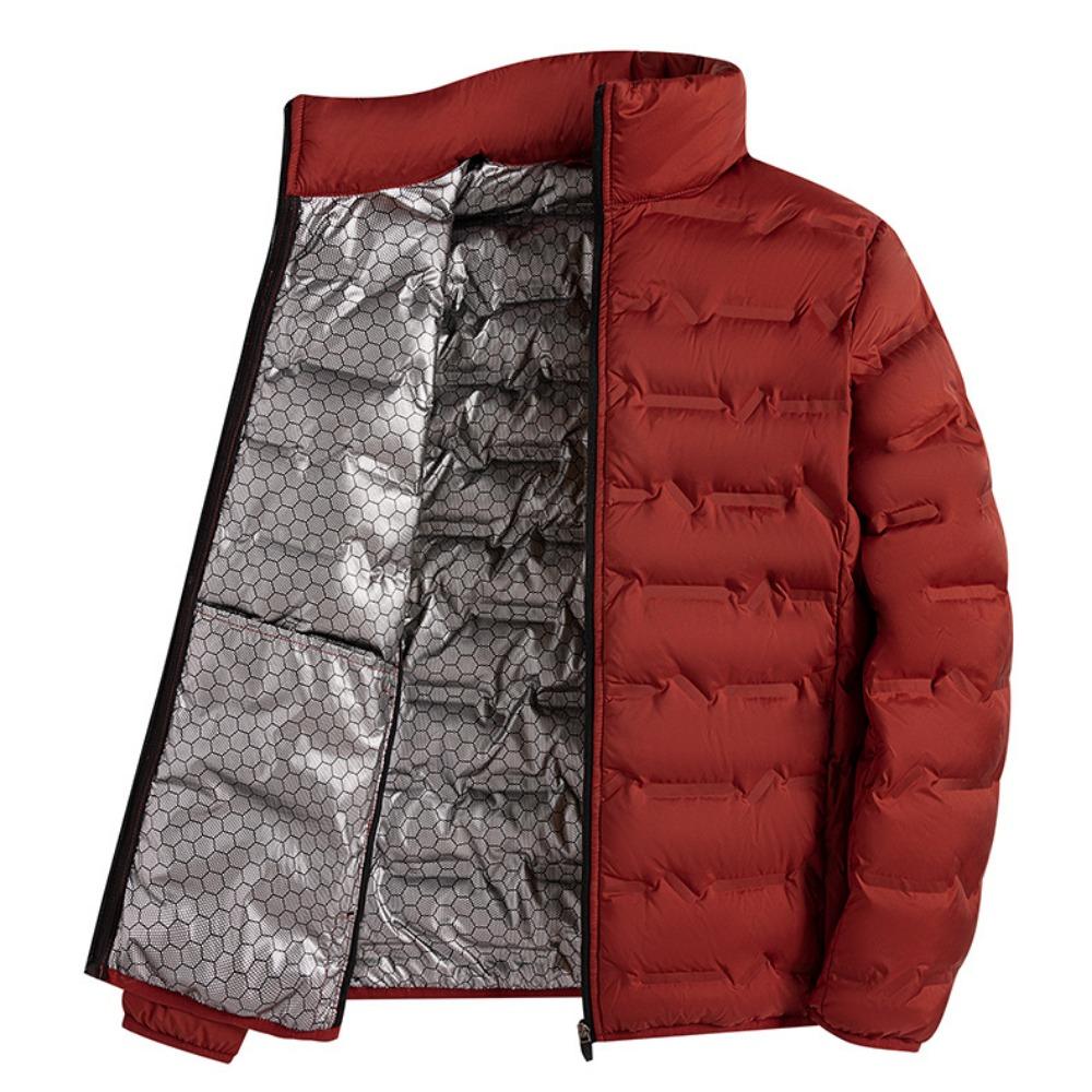 Графеновый самонагревающийся пуховик для мужчин, прочные ветрозащитные плиссированные пуховики с воротником-стойкой, классические теплые зимние куртки для мужчин