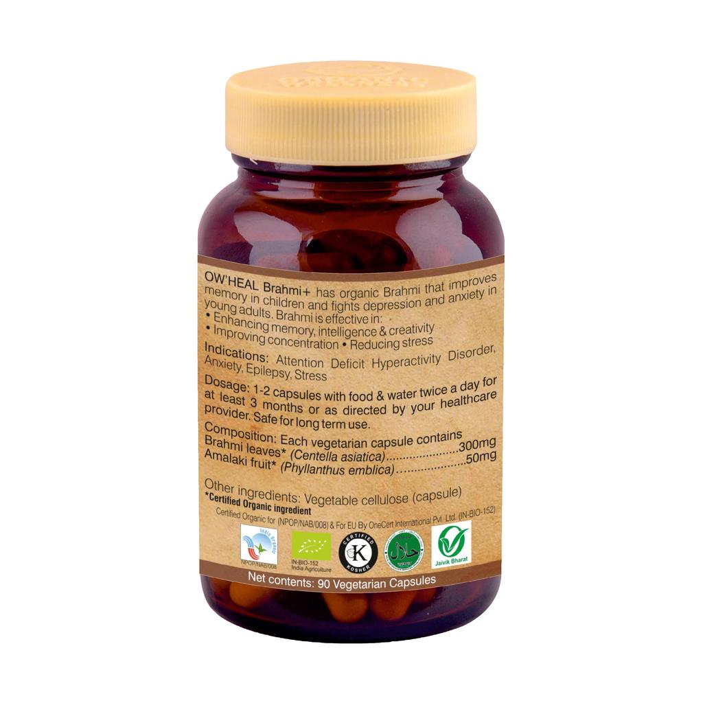 Брахми Плюс (90 кап), Brahmi+,  Organic Wellness