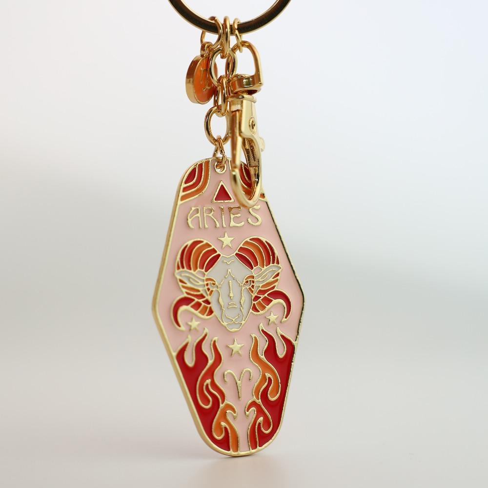 Металлическая подвеска Созвездие Тельца Козерог Брелок для ключей от машины Брелок 12 Созвездий Детский Девочки
