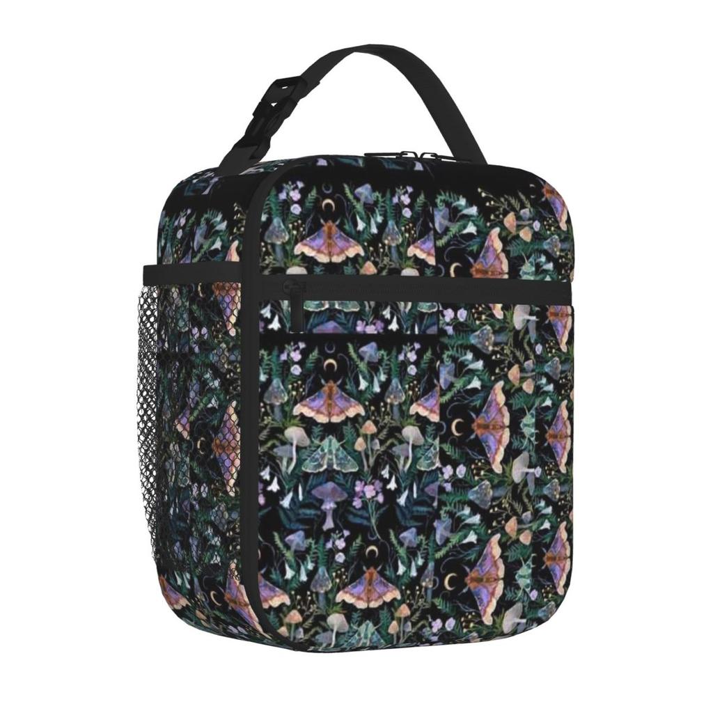 Bestselling Sphinx Moth Mushroom Graphic Thermal Tote Boating Trip Portable Lunch Bag