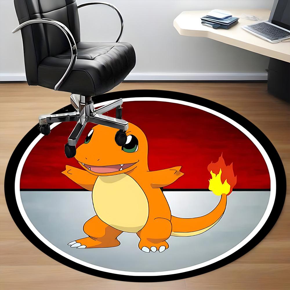 1pc Charmander, PokémonChair Carpet for Office, Non-slip, Soft and Durable Office Rug for Interior Decoration, Perfect for Office yy250925090