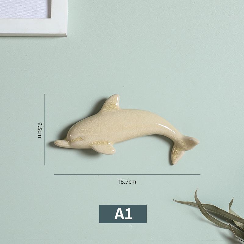 1 шт. 3D керамические фрески в скандинавском стиле с дельфинами, настенные фоны, декор для ремесел, ресторана, гостиной, офиса, украшения