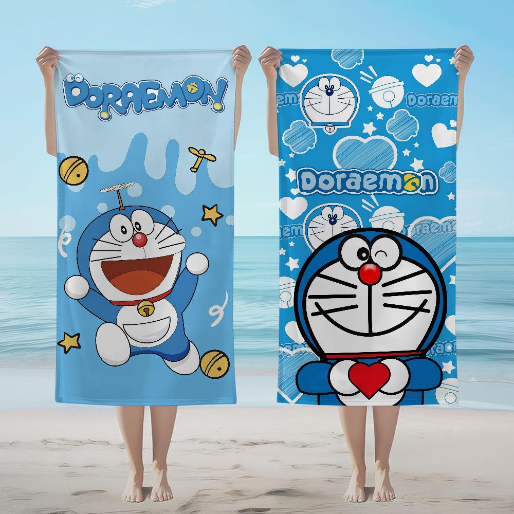 Towel Textile Bathrobe Beach CARTOON Quick-Drying Lightweight Portable D-doraemonS-ES Camping Swim Pool Travel