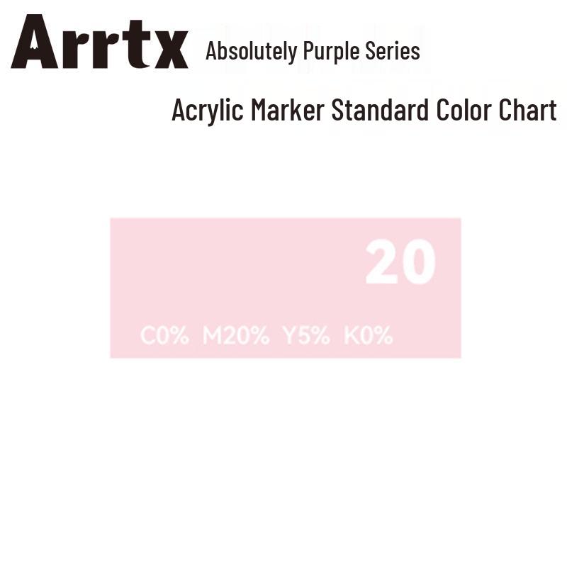 Arrtx Ataishi Акриловый маркер с мягким наконечником, 1 шт., Абсолютно фиолетовый, Стиль A/B, 30 цветов, Водонепроницаемый, Быстросохнущий, Непрозрачный.