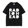 Футболка с принтом Radiohead Tour 2025 Мужская Женская Повседневная Модная Оверсайз Хлопковые Футболки Ретро Хип-Хоп Одежда Футболка с коротким рукавом