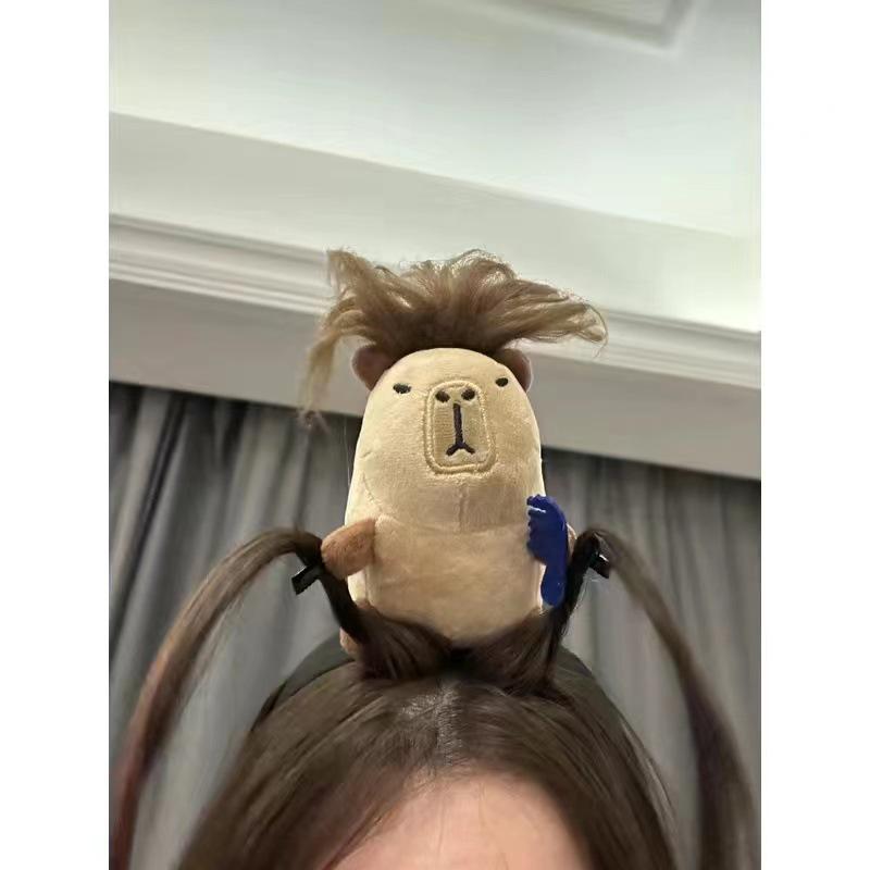 Мультяшный плюшевый ободок «Рататуй»: Милый аксессуар для волос в японском и корейском стиле для умывания лица