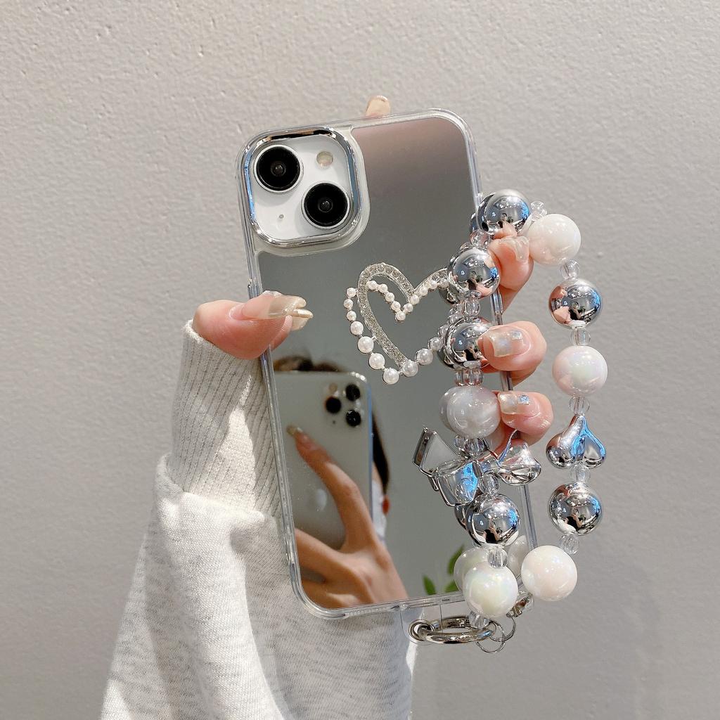 Acrylic Mirror Suitable for Apple 15promax Protective Case Love Iphone13 16 Mobile Phone Case 14 Girl
