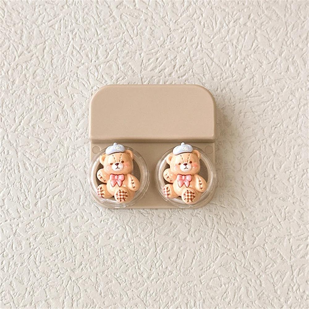 Cartoon Lens Box With Tweezers Drawer-Style Lens Case Portable Contact Lens Case Travel