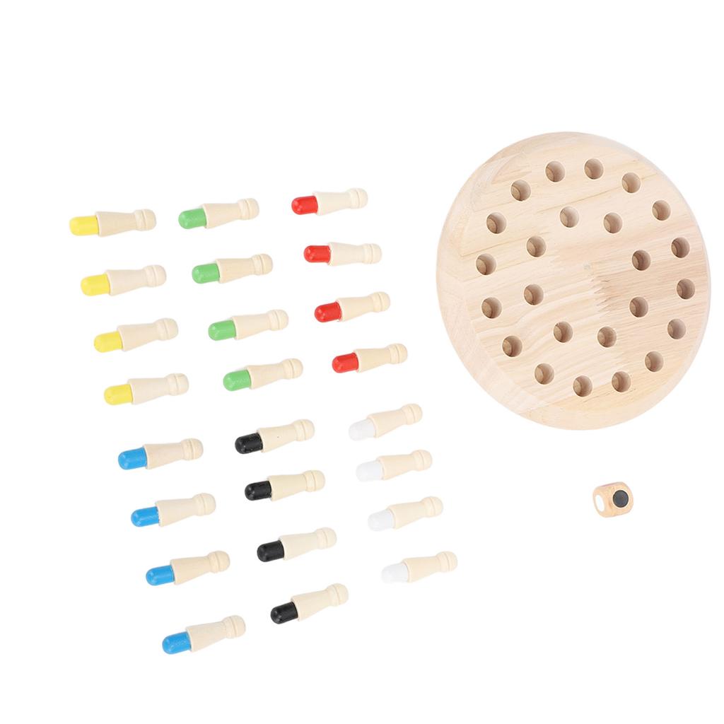 Color Matching Stick Chess Intelligence Development Wooden Memory Chess Game for Kids