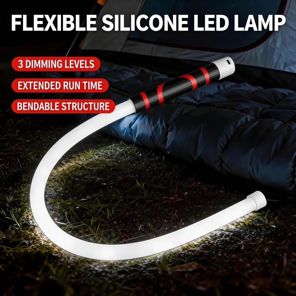 High-Lumen Silicone LED Flashlight Stick 3 Brightness Modes Portable Flexible Work Light Long Battery Life