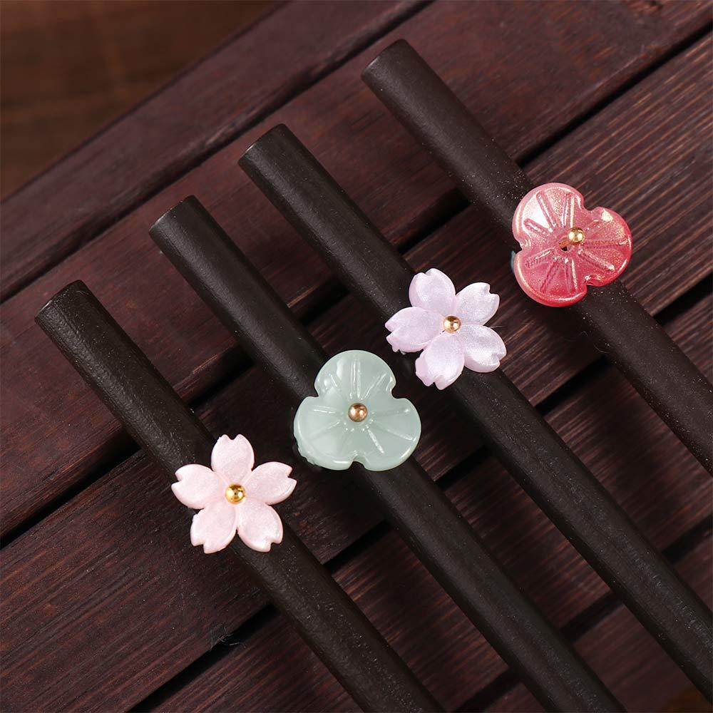 Disk Hair Vintage Chinese Style Simple Hair Sticks Flower Hairpins Wooden Hairpin Hair Accessories