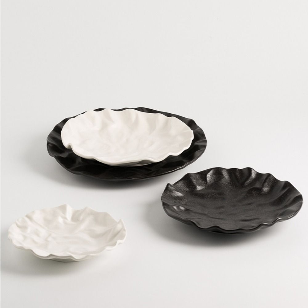 Ceramic Western Cuisine Plate Creative Dessert Tray Kitchen Organizer Steak Plate Snacks