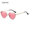 Metal Frame Vintage Polarized Glasses Eyewear Heart-Shaped Glasses Women Heart Sunglasses