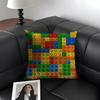 Building Blocks Deco Cushion Cover Natural Linen Organic Fabric DoubleSided Printing Sofa Home Decor Gift Pillow Case