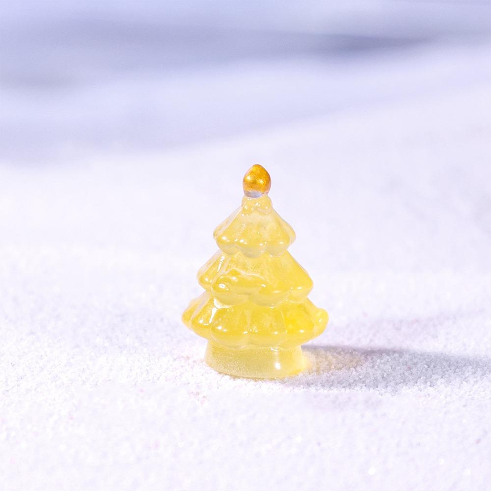 10pcs Cute Luminous Christmas Tree Figurines Merry Christmas Decoration  Car Accessories