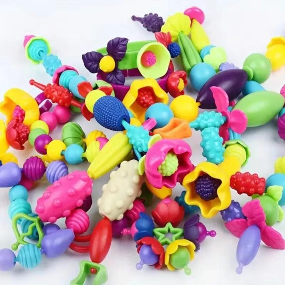 108/188/308pcs Multi-shaped DIY Handmade Beaded Kit Toy Educational Jewelry Making Toys  Kids