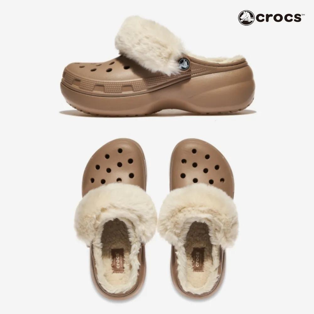 Crocs Women's Youth Winter Fur Crocs Fur Slippers Fur Slides Office School Fur Slippers Fur Winter Boots