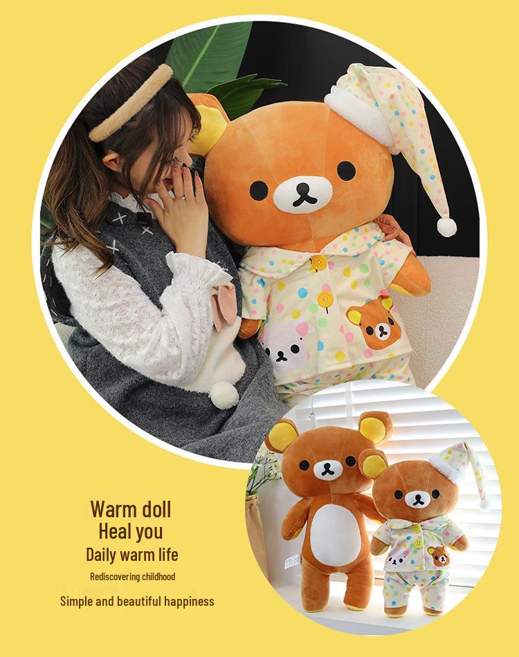 Плюшевая игрушка-пижама Rilakkuma для сна - Съемная милая кукла, подарок для женщин