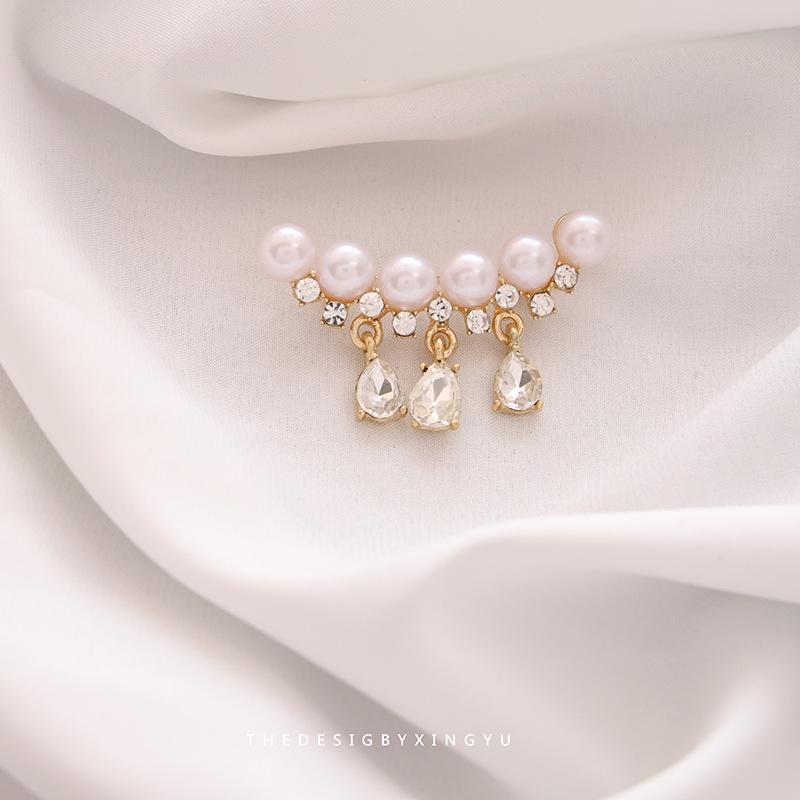 Элегантная брошь в виде золотого жемчужного колоса: Универсальный, Высококлассный Аксессуар для Женщин