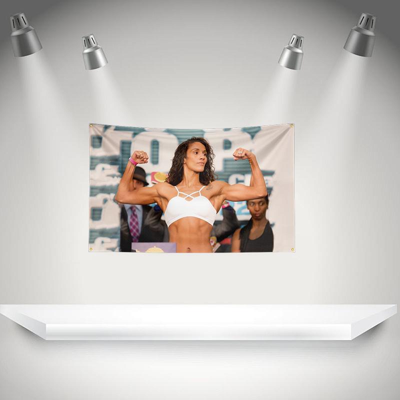 Aamanda Serrano Flag Boxer Banner 3x5ft With Brass Grommets Hd Printing Tapestry Exhibition Boxer Sports Fans Garage Decor