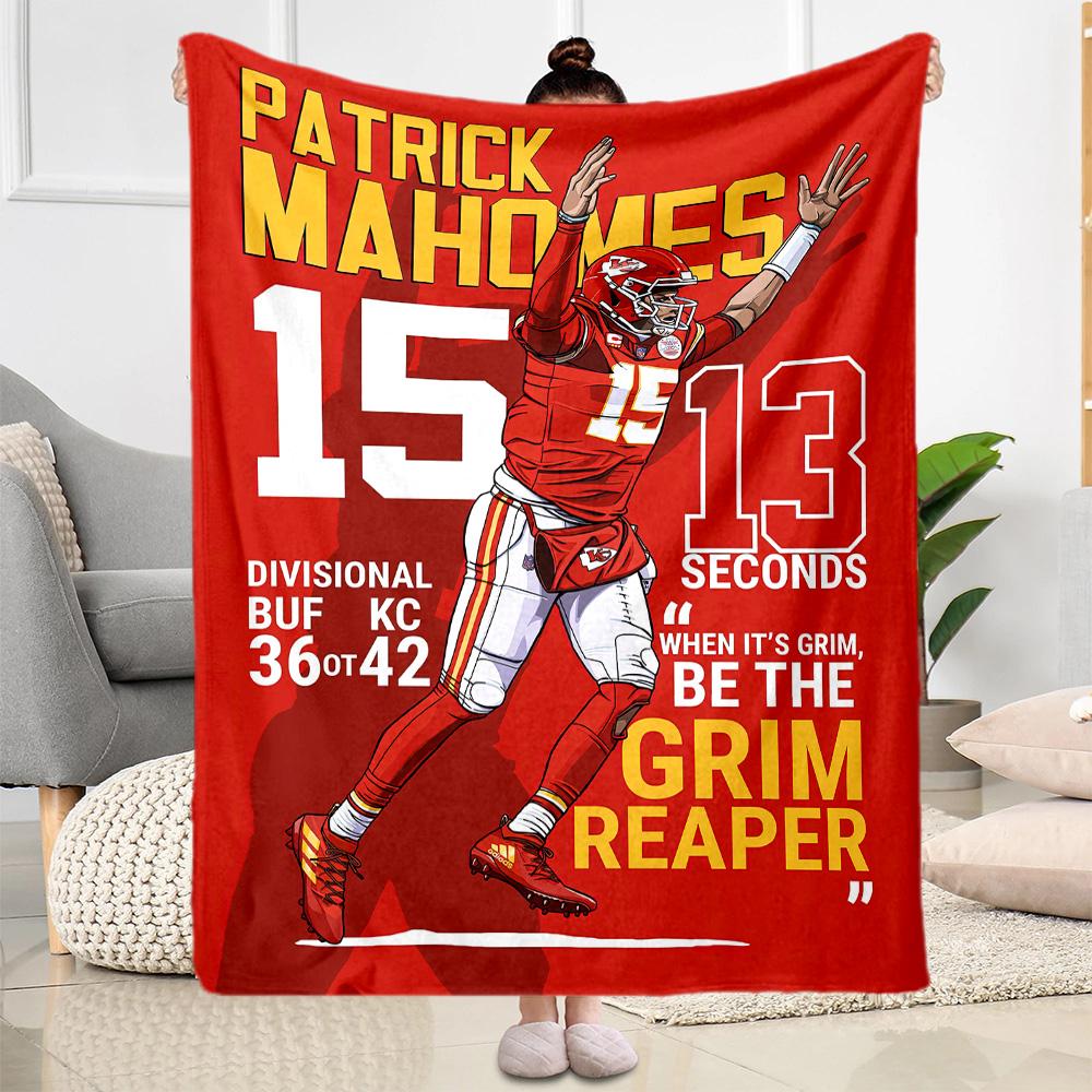 Patrick Mahomes Blankets are suitable for living rooms,making them an ideal choice for outdoor travel and gifts.