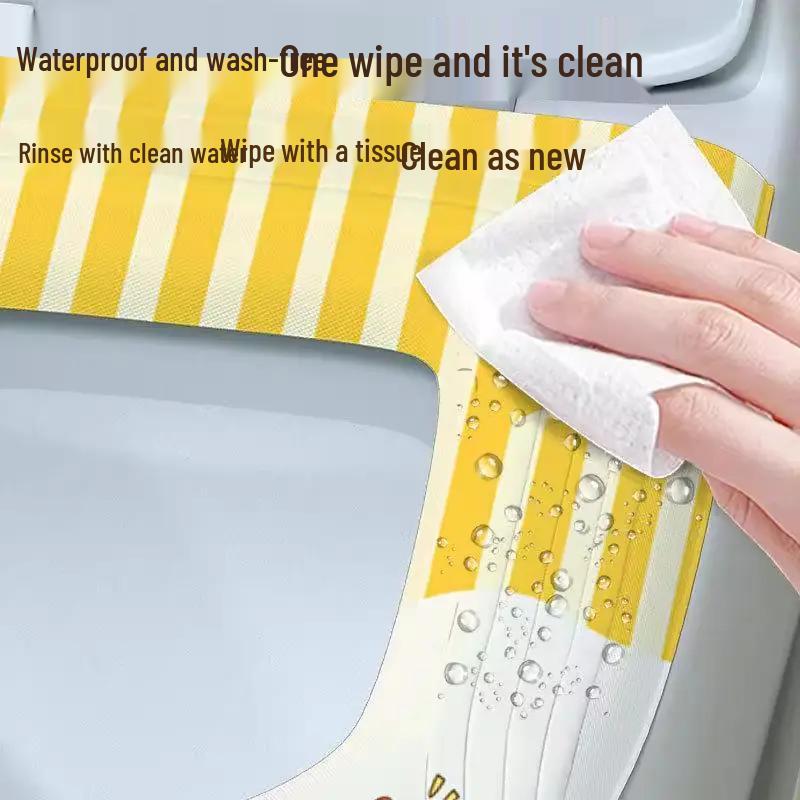 Универсальная водонепроницаемая моющаяся подушка для сиденья унитаза и клейкая крышка