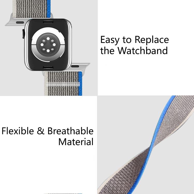 Совместим с Apple Watch Ultra 8, нейлоновая петля Trail подходит для iWatch 42 мм, 44 мм, 45 мм, 49 мм, сменный ремешок для спортивных часов, лента на липучке, запястье