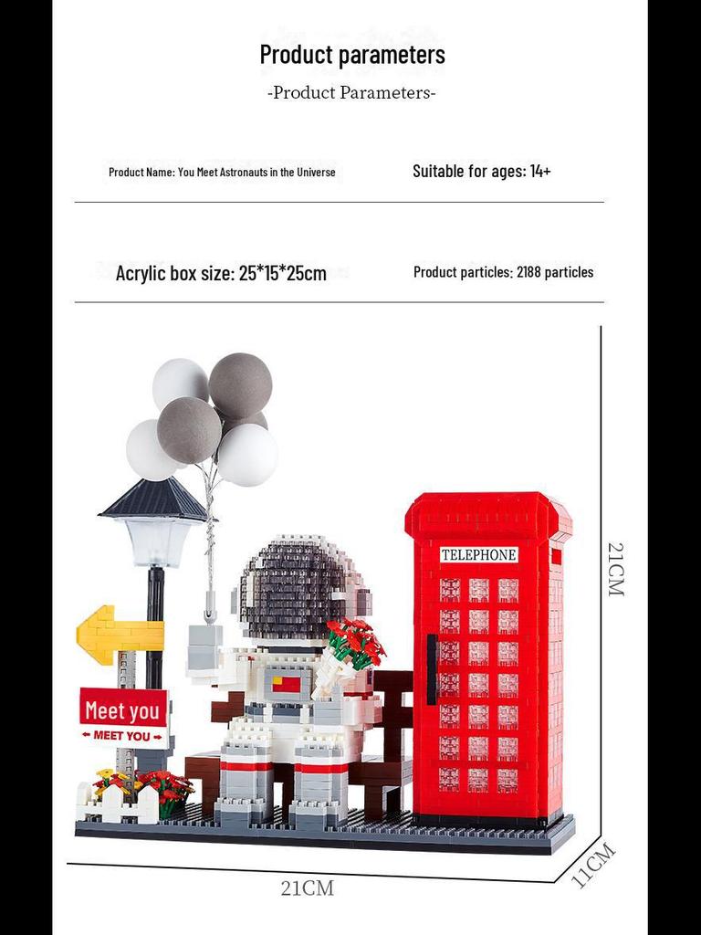 Совместимые блоки для микросверления серии Astronaut: Идеальные подарки на дни рождения, День святого Валентина и выпускной как для мужчин, так и для женщин.