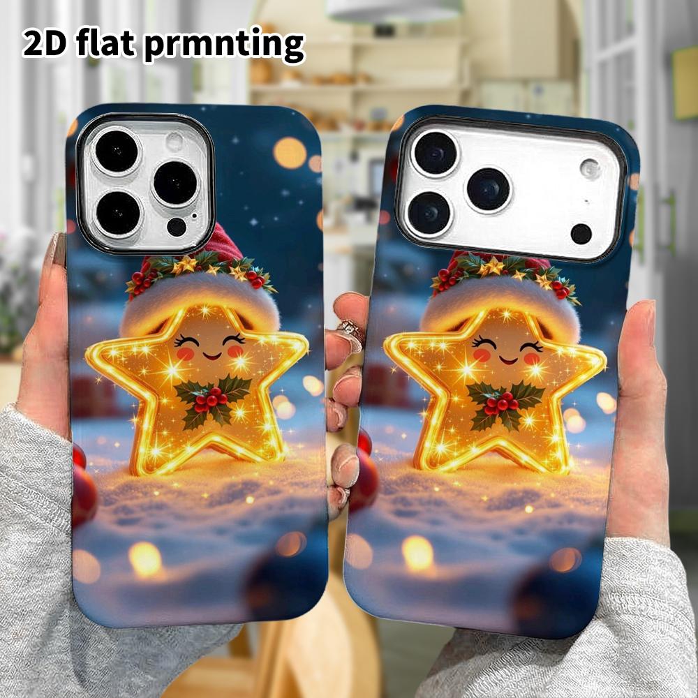 Phone case: 2D flat Samsung Galaxy A34 A35 M05 M06 S20 S22 S21 FE Plus 5G protective case, Christmas stars, perfect holiday gift for Christmas and Hal