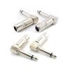 1/4 Inch 6.35mm 6.5mm Male To Female L-shape Jack Right Angle Male Mono Plug Connector For Guitar Audio