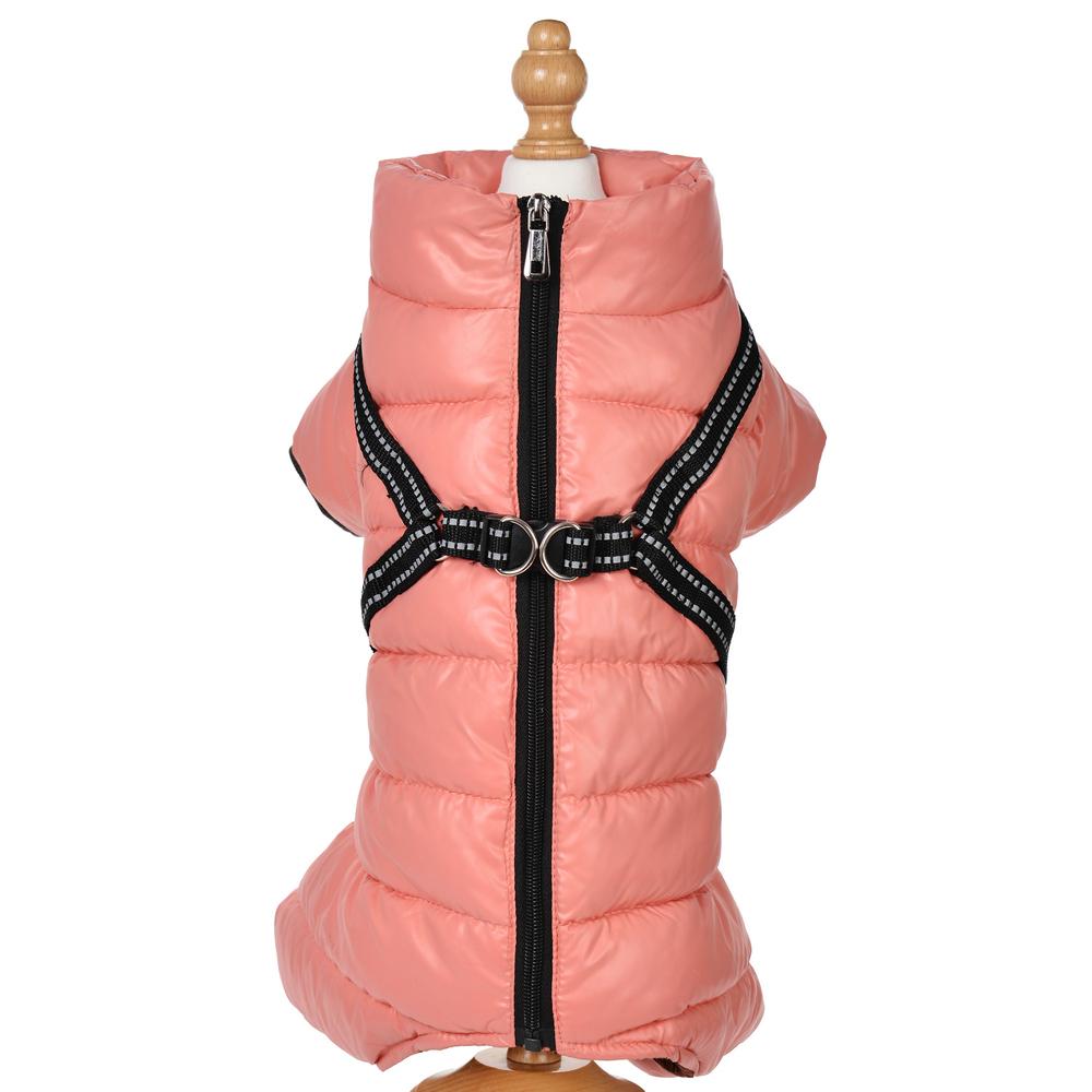 Зимняя куртка для собак, жилет для маленьких собак, одежда со шлейкой, водонепроницаемое пальто для щенков, комбинезон для французского бульдога, чихуахуа, одежда для домашних животных