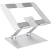Basics Sturdy and Portable Ergonomic Laptop Stand for Desk, Adjustable Riser, Fits All Laptops and Notebooks Up To 17.3 Inch, Silver, 10 X 8.7 X 6 In