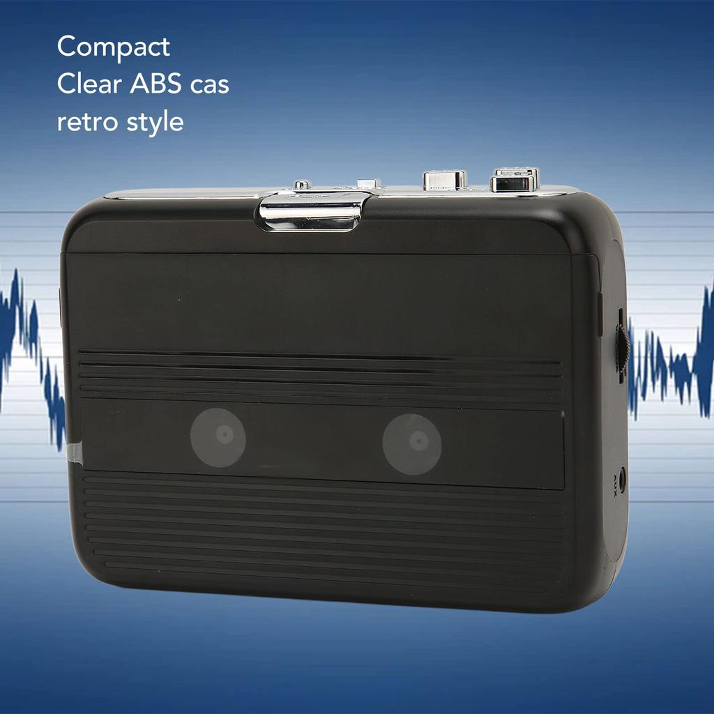 Bluetooth Cassette Player with Portable Cassette Player Recorder Walkman Tape Auto Retro Portable Cassette Tape Player with 2 AA or USB Power Travel