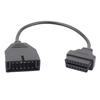 12 Pin To 16Pin OBD/OBD2 Connector Diagnostic Cable Black for Daewoo Adapter