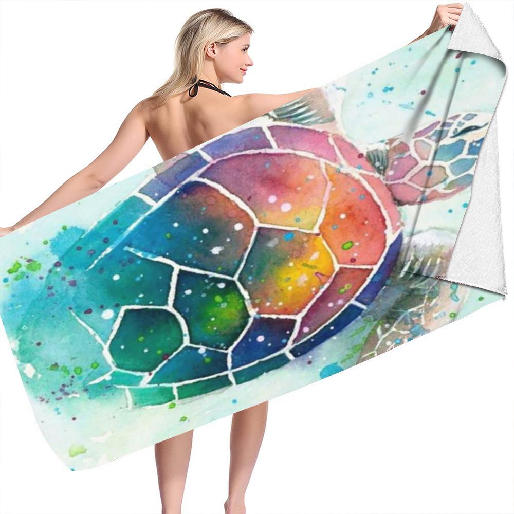 Turtle Beach TowelMicrofiberdouble-sided Velvetbeach Towelswimming Towelversatile Square Towel