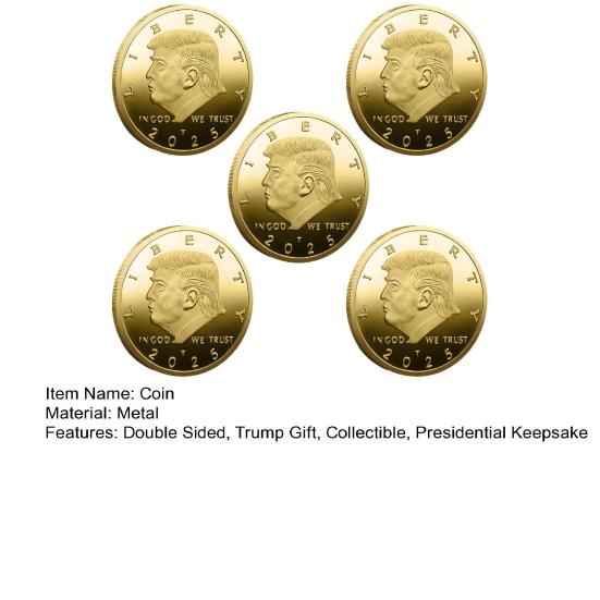 Памятная монета Liberty, металлическая монета с изображением Трампа, 47-й президент США, коллекционный жетон, подарок сторонникам MAGA/KAG