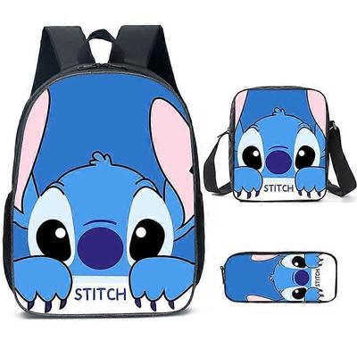 Новый стиль мультяшный Стич Stitch трехсекционный школьный рюкзак для учеников начальной и средней школы 48-NMAOV