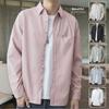 Мужская рубашка с длинными рукавами, весенняя повседневная одежда на подкладке, корейская версия трендовой весенне-осенней рубашки-пальто