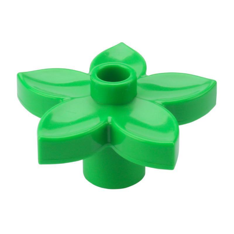 4 шт. Большой строительный блок Серия лесных растений Цветок Трава Дерево Наружное украшение Уличные аксессуары Совместимые сцены Игрушка для ребенка