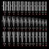 288Pcs/Box Acrylic Nail Art Tips Nail Forms For Uv Gel Quick Building Extension Top Molds Dual Forms Nails Accessories Tools