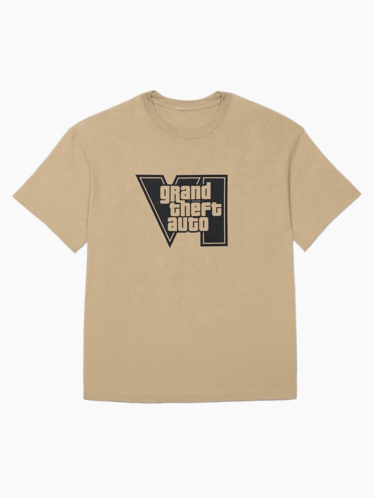 Grand Theft Auto GTA 6 Grand Theft Auto 6 Vice City Logo Black Oversized T-Shirt